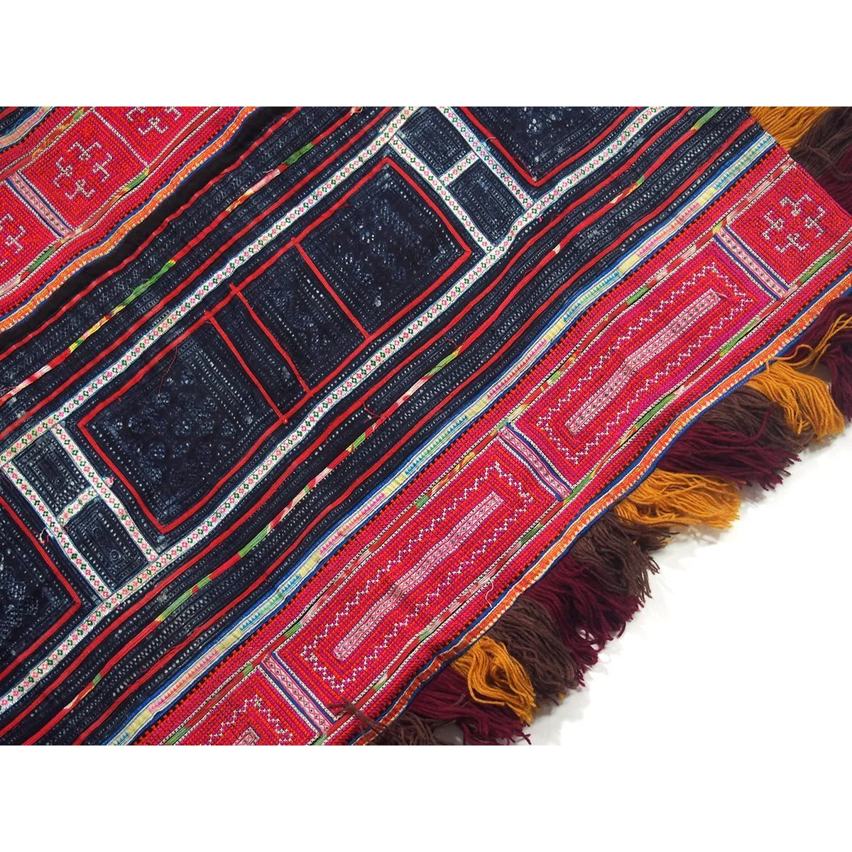 Ensemble 17: Karen Hilltribe Tasseled Heirloom Cloth with Shell Currency Antique Necklace From Mali, West Africa - Each Item Sold Separately - Image 9