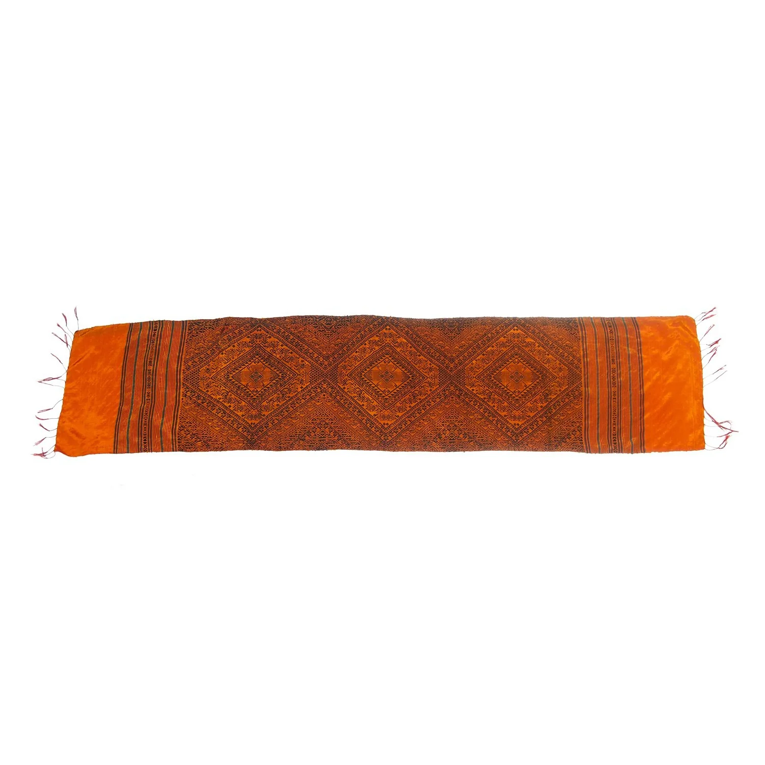 Ensemble 2: Vintage Shamanic Magic Tiger Cloth with Hilltribe Earrings and Shawl, African Celluloid Beads and Balinese Sarong - Each Item Sold Separately - Image 9