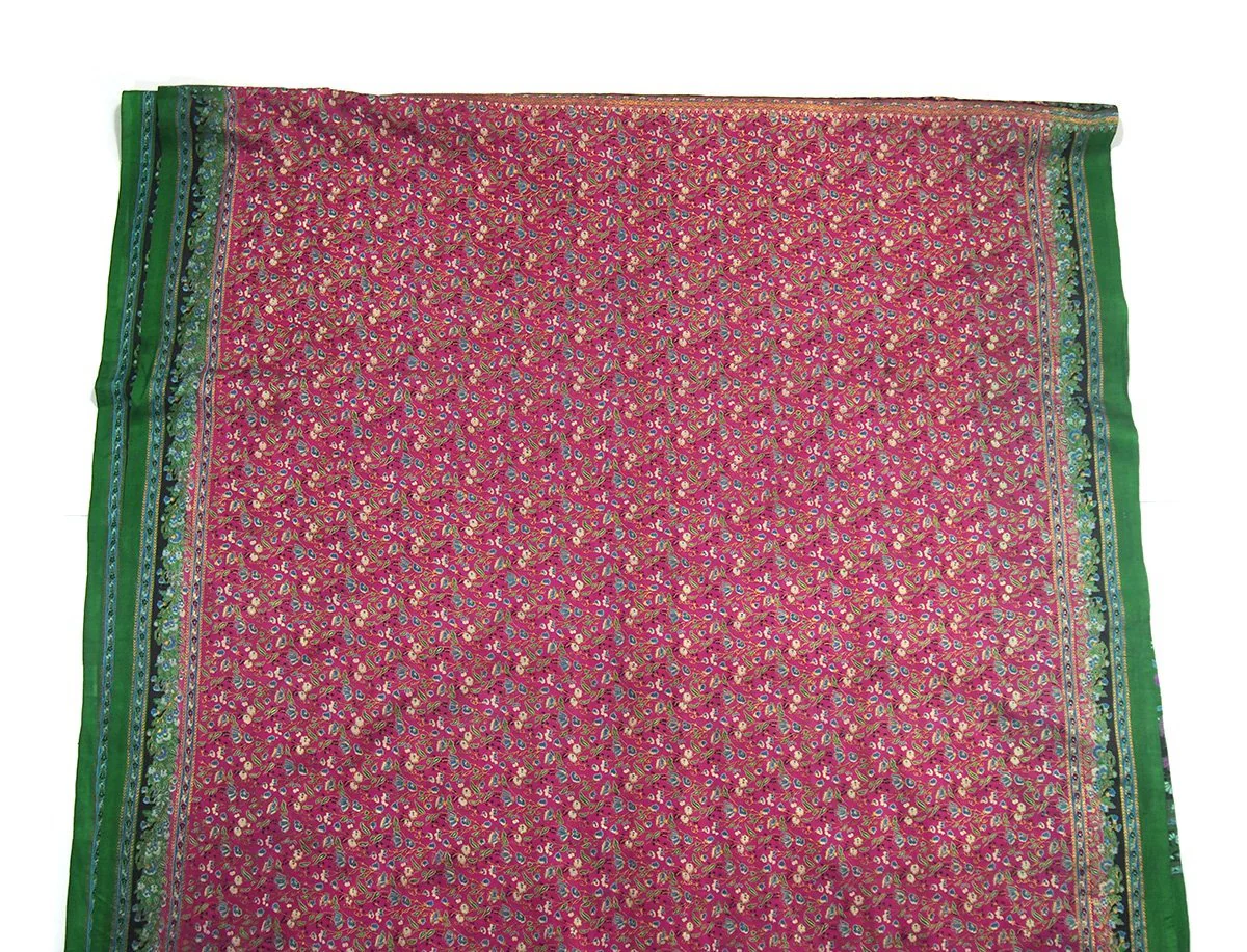 Ensemble 20: Rajasthan Vintage Heirloom Sari with Nepal Felted Wool Lotus Scarf - Each Item Sold Separately - Image 5