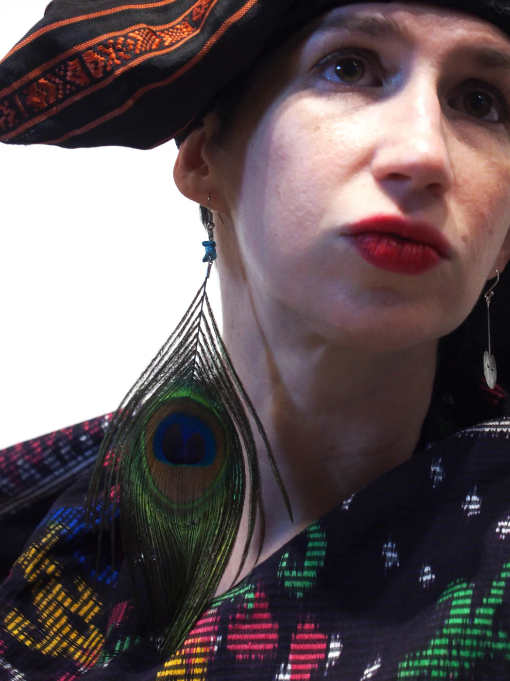 Ensemble 21: Floral Ikat Sarong from Bali, Indonesia with Laos Hilltribe Woven Scarf - Each Item Sold Separately - Image 2