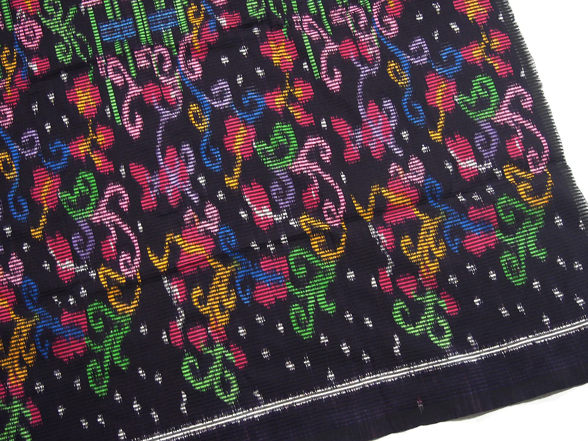 Ensemble 21: Floral Ikat Sarong from Bali, Indonesia with Laos Hilltribe Woven Scarf - Each Item Sold Separately - Image 6
