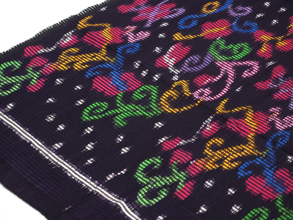 Ensemble 21: Floral Ikat Sarong from Bali, Indonesia with Laos Hilltribe Woven Scarf - Each Item Sold Separately - Image 7