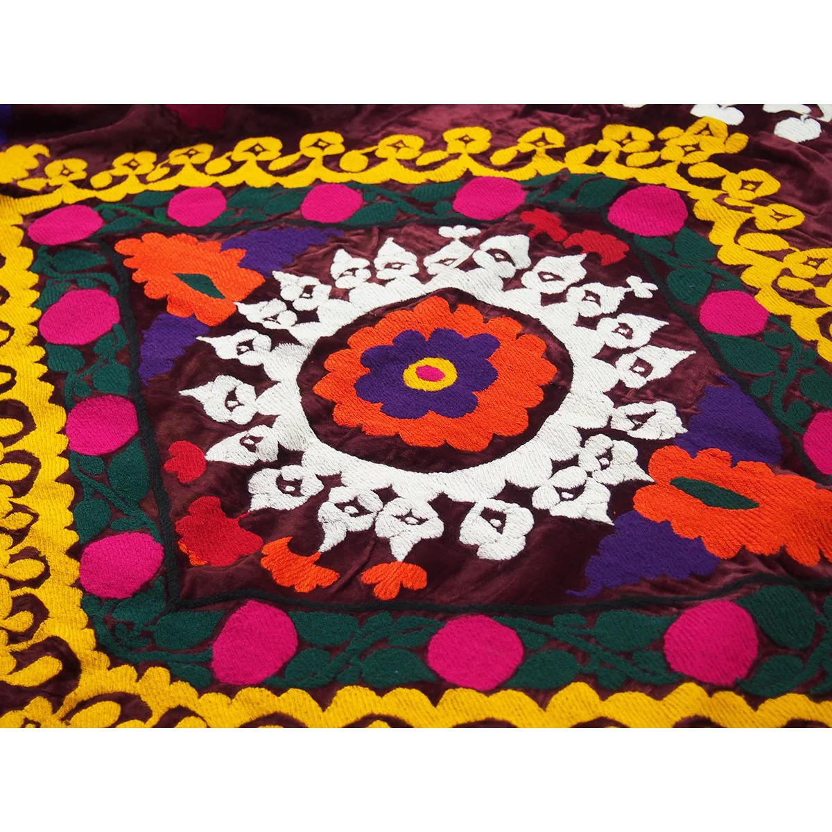 Ensemble 22: Vintage Shamanic Tiger Spirit Cloth with Suzani Cloth and Ikat Shawl - Each Item Sold Separately - Image 15
