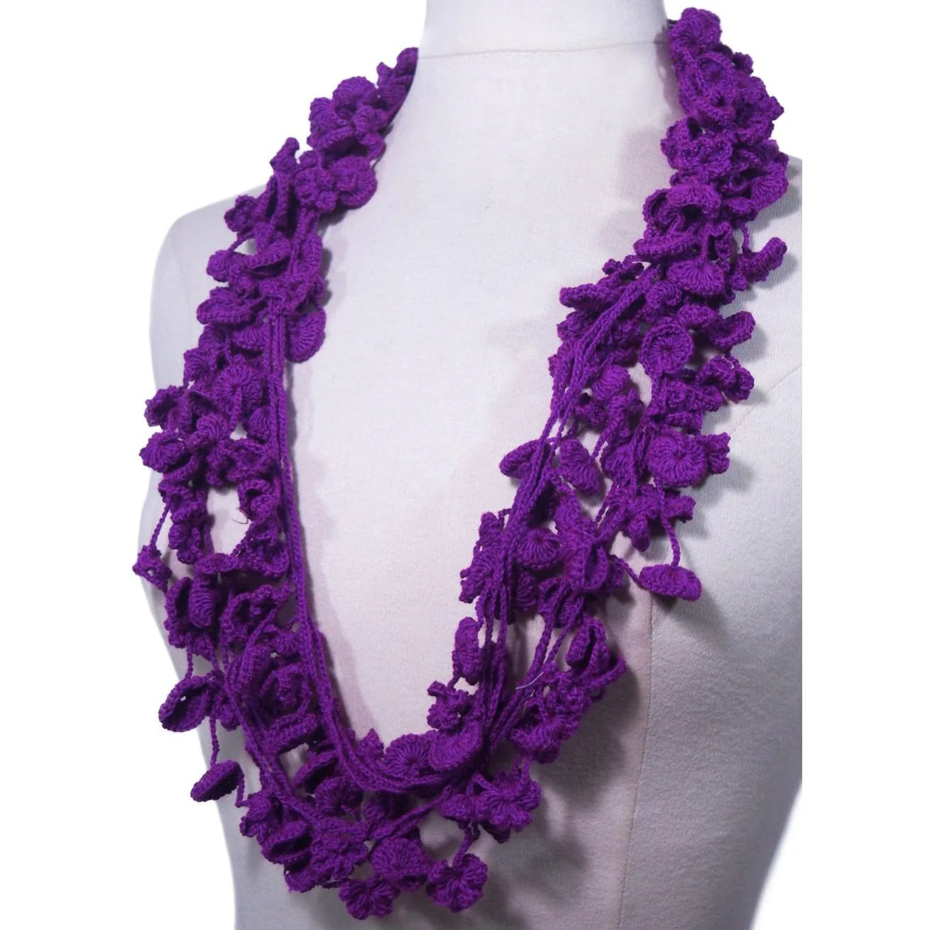 Ensemble 24: Northern Thailand Heirloom Elephant 100% Silk Wrap with XL Hand Wound "Feather" Glass Beads - Each Item Sold Separately - Image 5