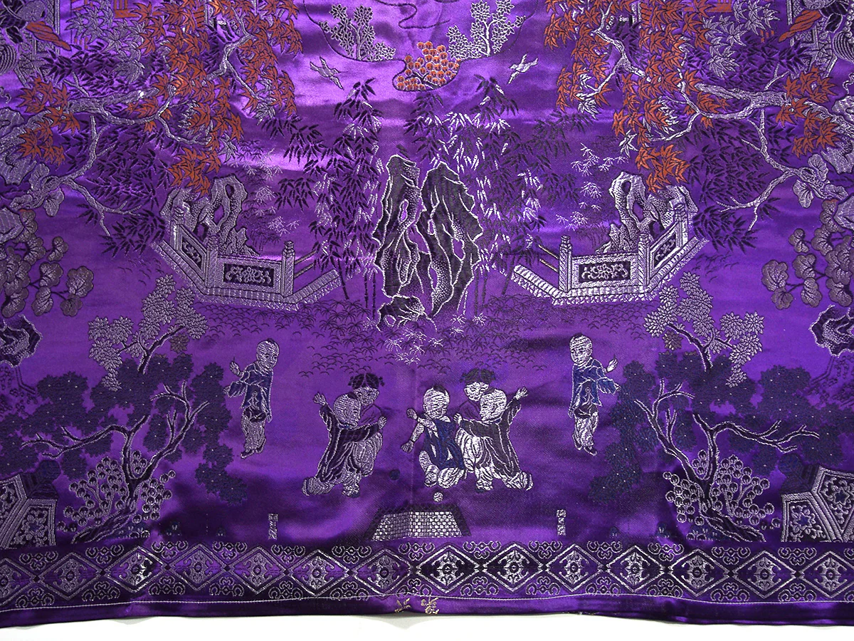 Ensemble 3: Chinese Wall Hanging and Indonesian Sarong with Peacock Feather Earrings and Jade Necklace - Each Item Sold Separately - Image 12