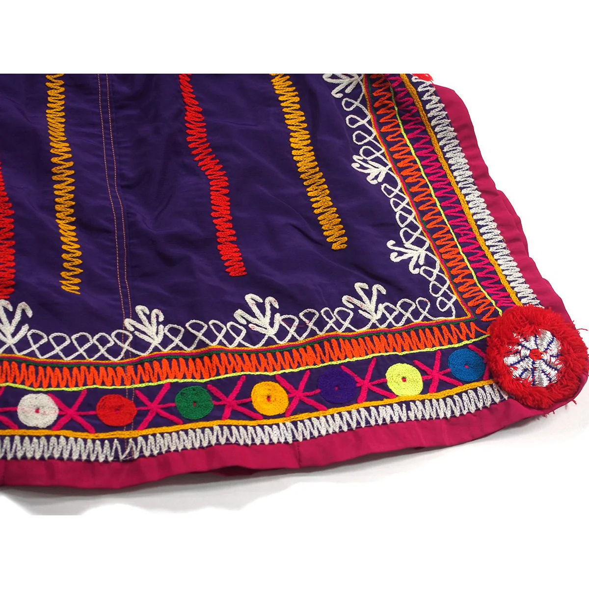 Ensemble 4: Vintage Afghan Kuchi Tunic with Silk Indian Sari and Kuchi Necklace - Each Item Sold Separately - Image 8