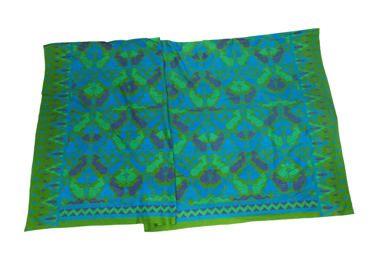 Ensemble 6: Floral Printed Sarong from Bali, Indonesia with Hand Tooled/ Adorned Leather Bib Necklace from Beads of Paradise NYC - Each Item Sold Separately - Image 14
