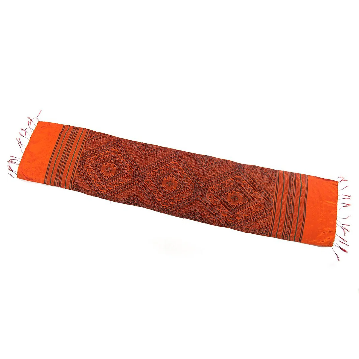 Tiger Ikat Heirloom 100% Silk Hand Woven Textile 26 Foot Length from Thailand - Image 6