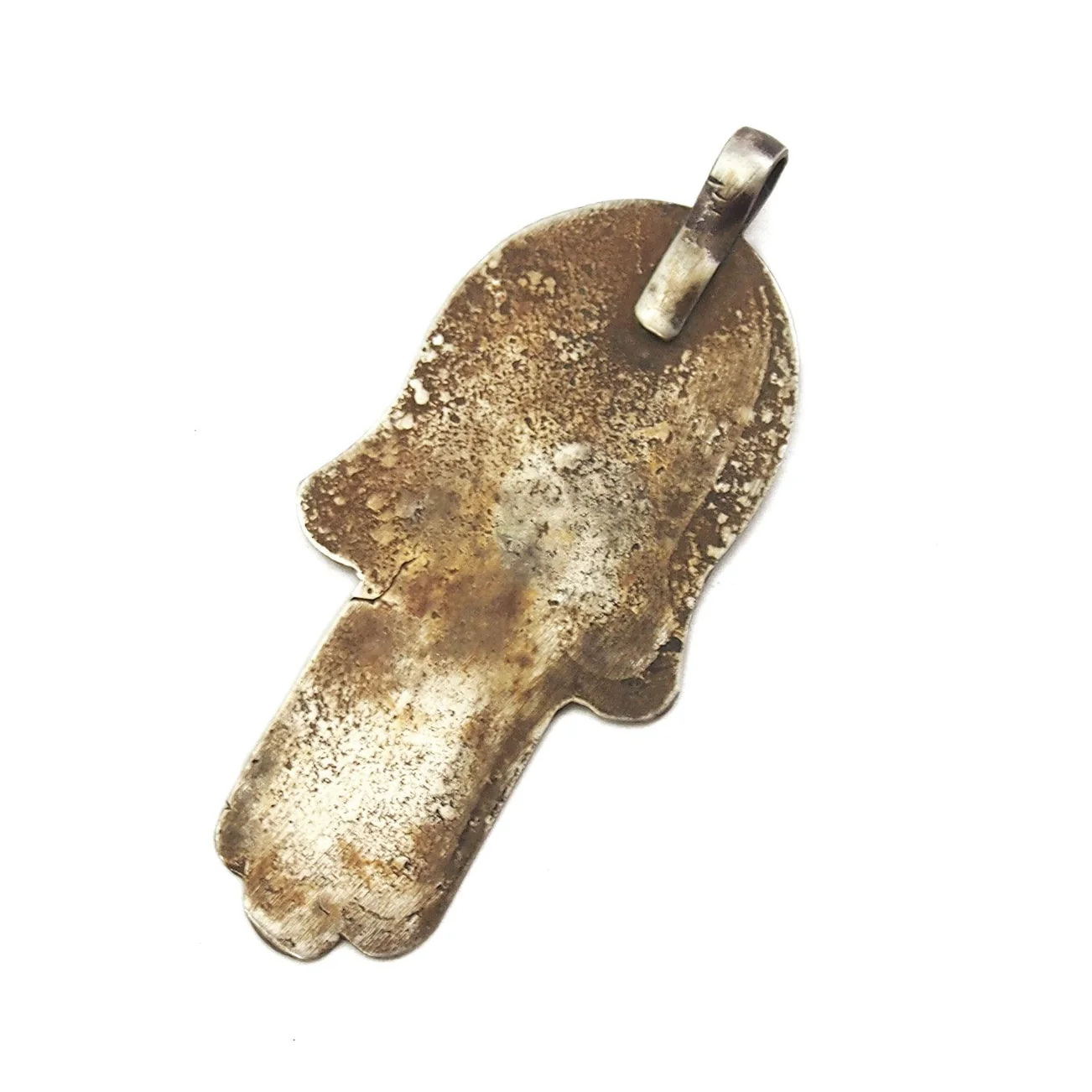 Essaouira Hamsa Pendant with Rose with Eight Petals 2 - Image 2