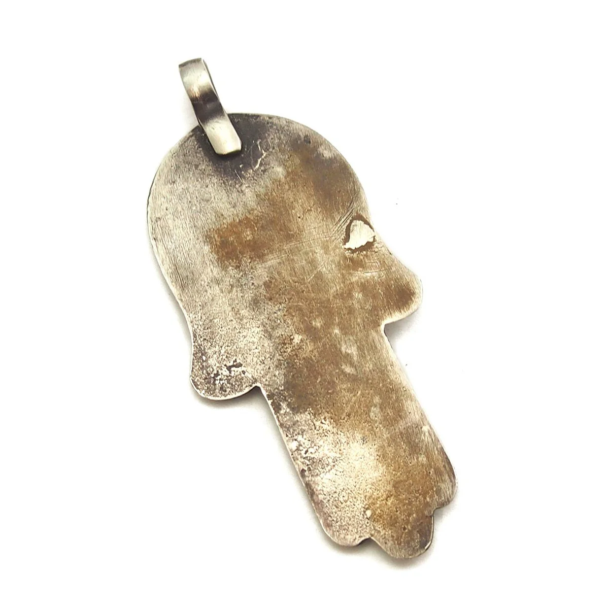 Essaouira Judaica Hamsa with El Shaddai Hebrew Characters and the Hand of Protection Pendant - Image 3