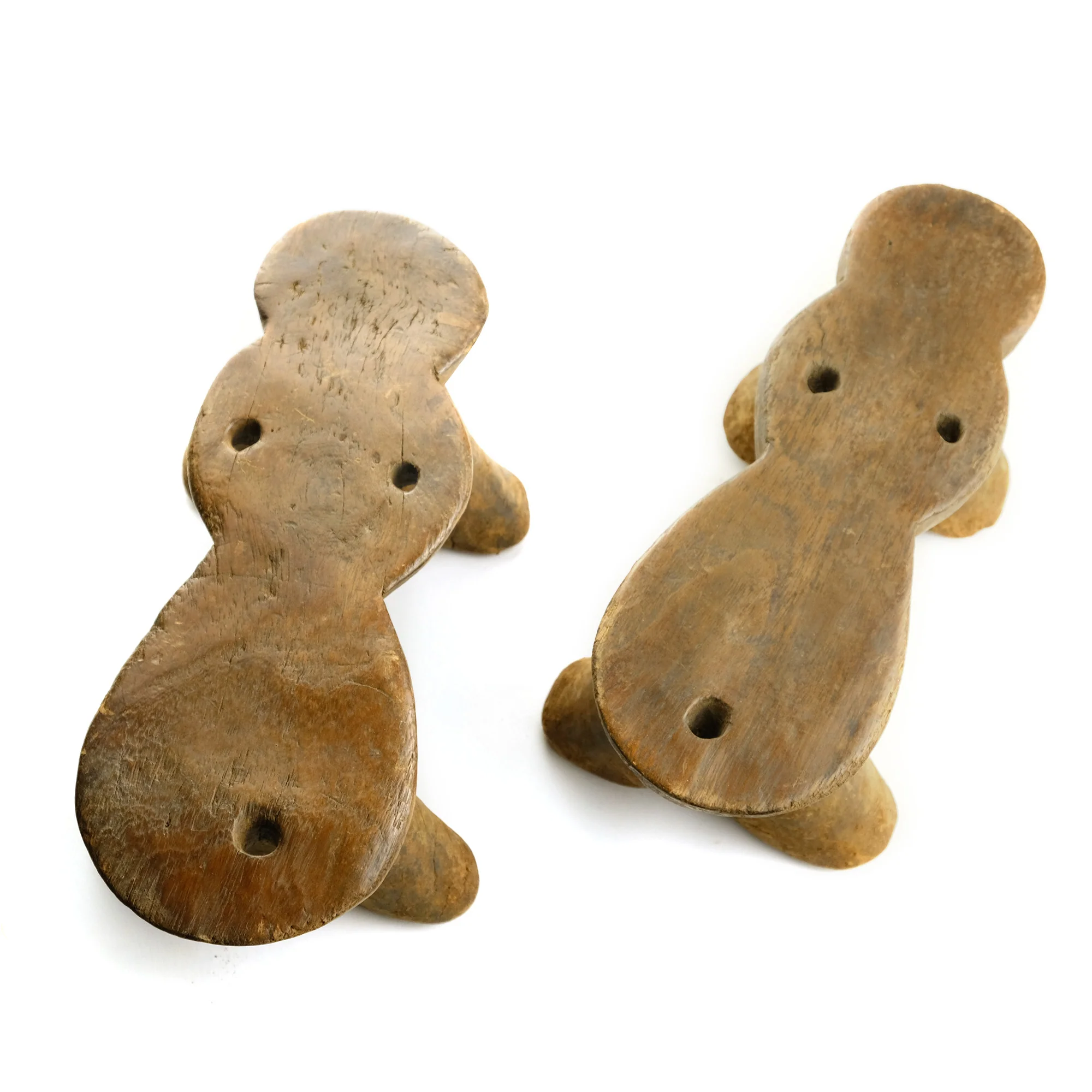 Ethiopian Sandal Carved Wood Bases ca 1900-1950 - Image 2