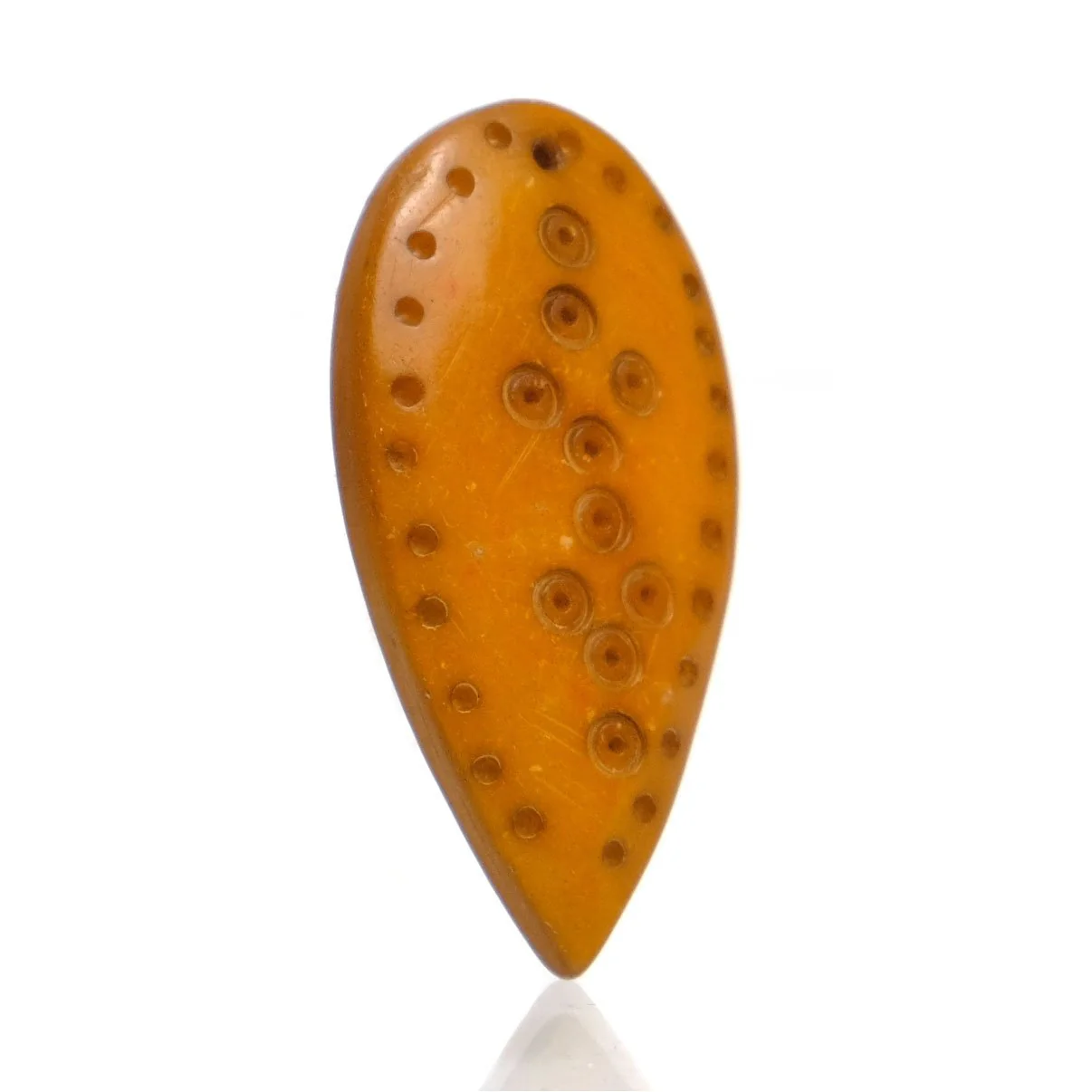 Ethiopian Shield with Evil Eye Charms Hand Carved Cow Bone Pendant - Image 2
