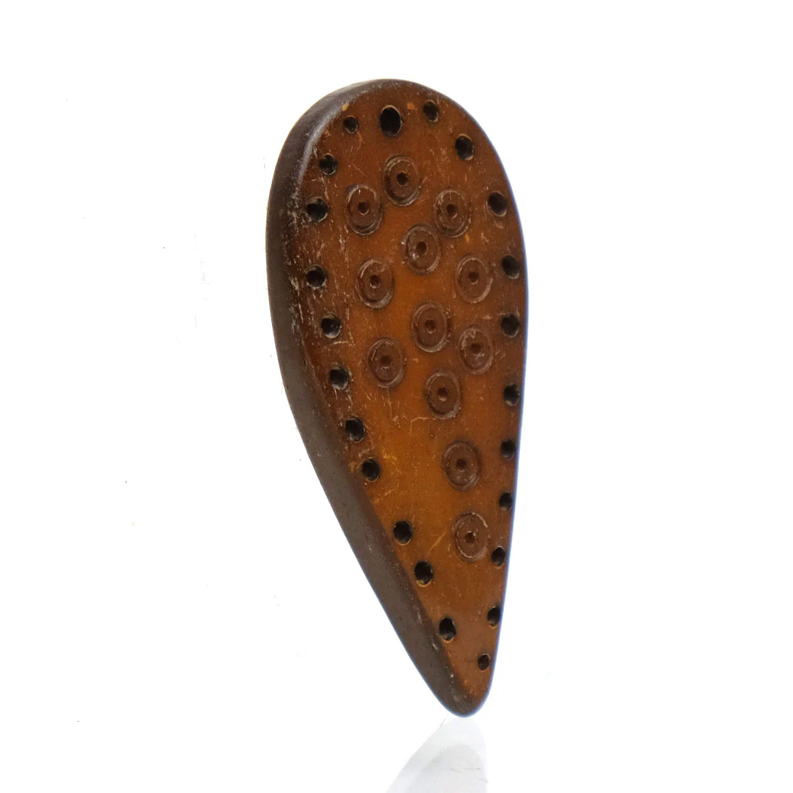 Ethiopian Shield with Evil Eye Charms Hand Carved Cow Bone Pendant - Image 9