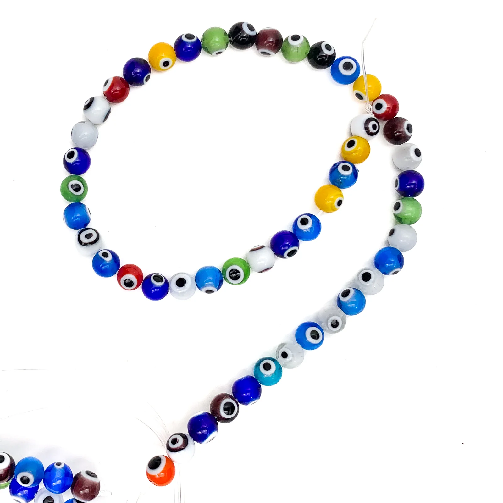Evil Eye 8mm Round Glass Bead Strand - Image 2