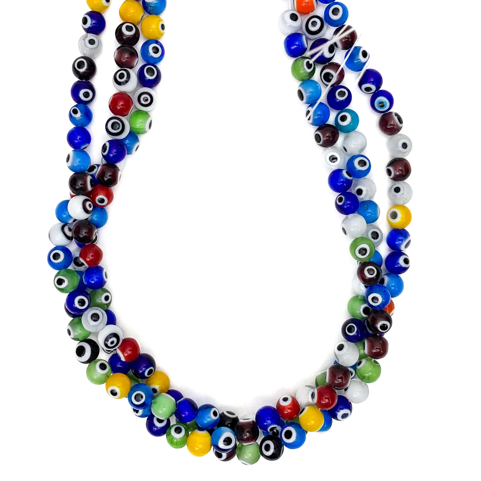 Evil Eye 8mm Round Glass Bead Strand - Image 3
