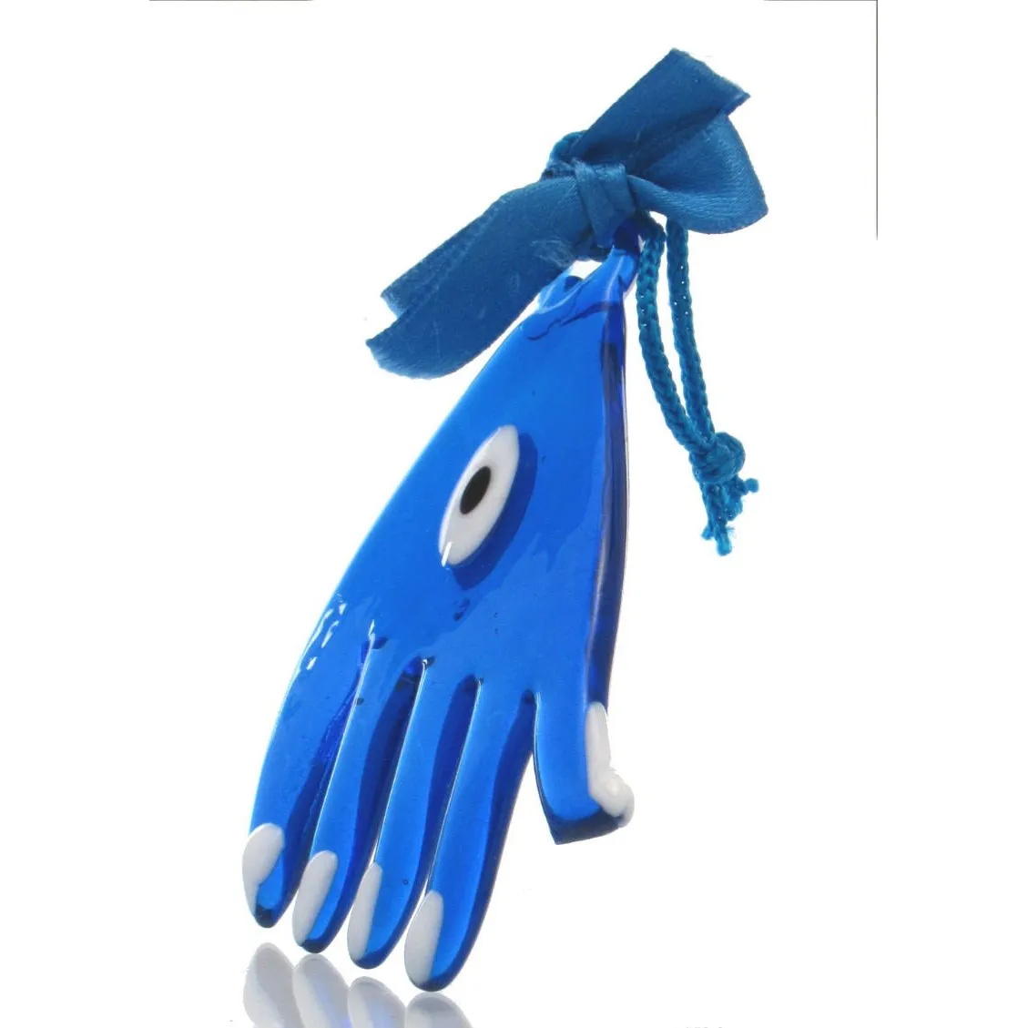 Evil Eye Glass Hand Ornament 3 1/4" x 2 1/8" - Image 2