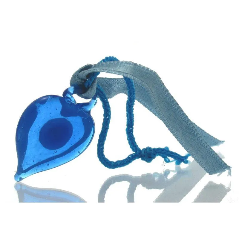 Evil Eye Glass Heart Ornament 1 1/4" x 1" - Image 2