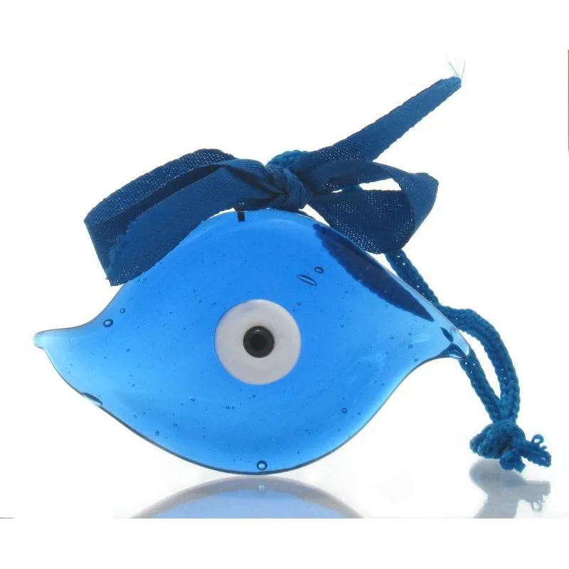 Evil Eye Glass Ornament 1 1/2" x 1 1/4" - Image 2