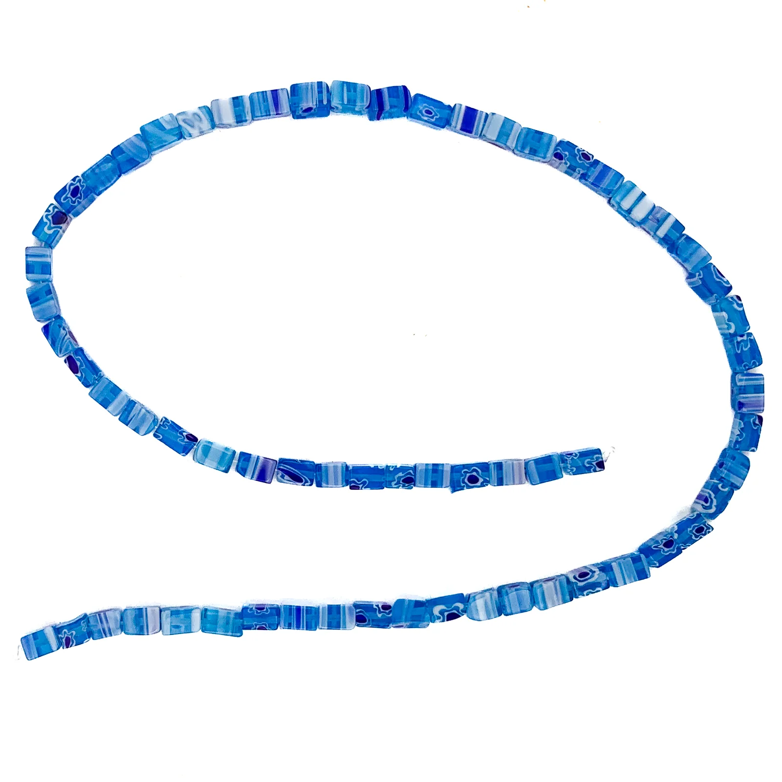 Evil Eye Rectangle 6mm Glass Bead Strand - Image 2