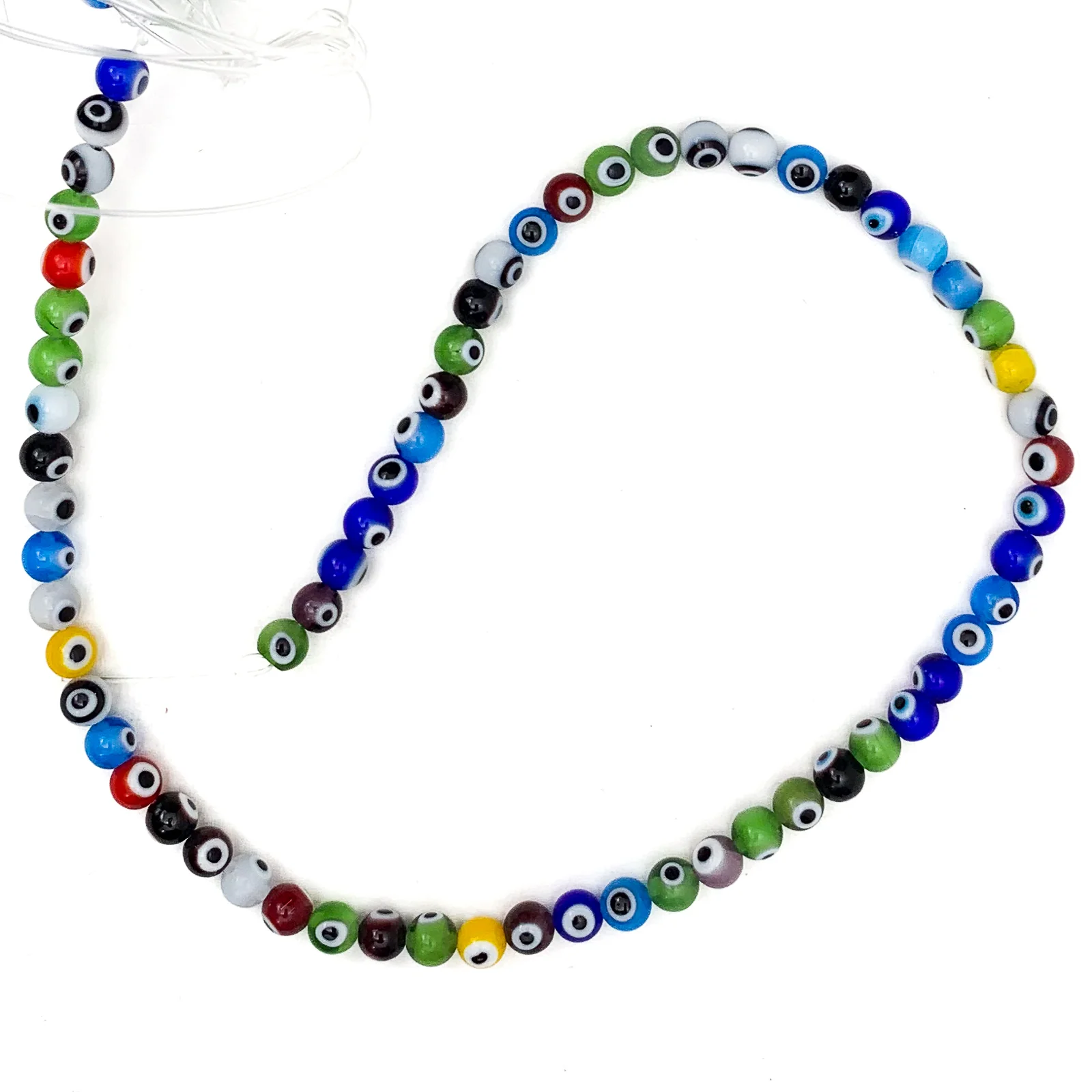 Evil Eye Round 5mm Glass Bead Strand - Image 2