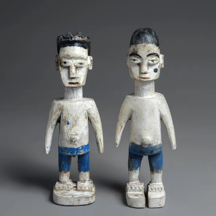 Fon Hohovi Twin Pair Memorial Figures by The "Master of the Blue Shorts Carver", Benin / Togo #297 #298 - Image 2