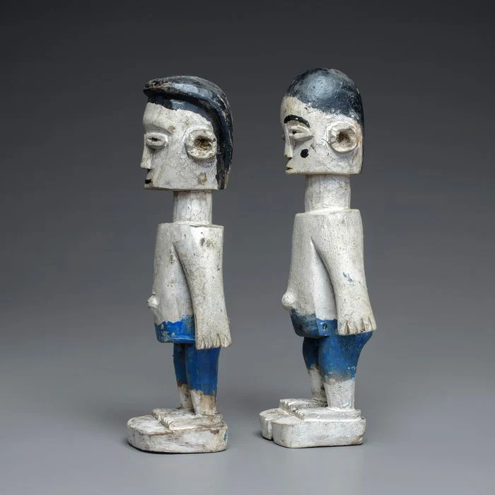 Fon Hohovi Twin Pair Memorial Figures by The "Master of the Blue Shorts Carver", Benin / Togo #297 #298 - Image 5