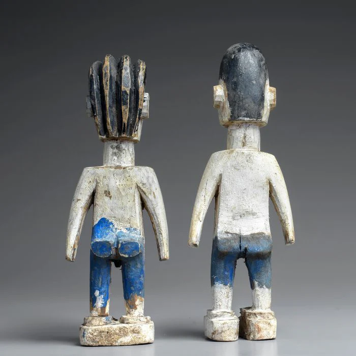 Fon Hohovi Twin Pair Memorial Figures by The "Master of the Blue Shorts Carver", Benin / Togo #297 #298 - Image 6