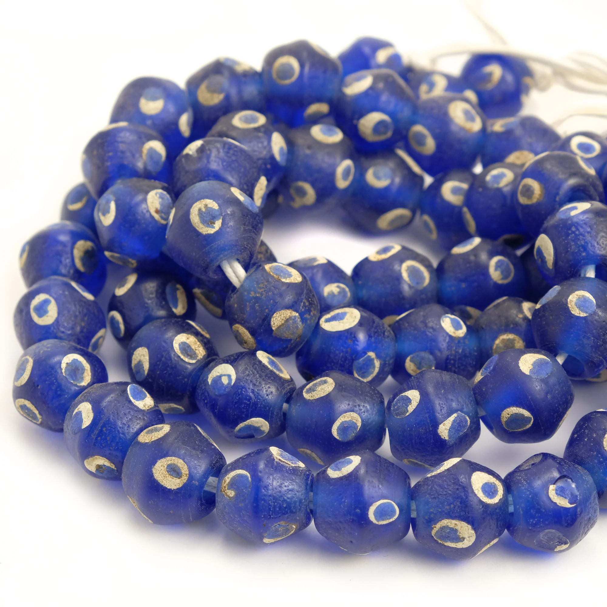 Eye Beads Recycled Glass Large Strand / Necklace #4 - Image 2