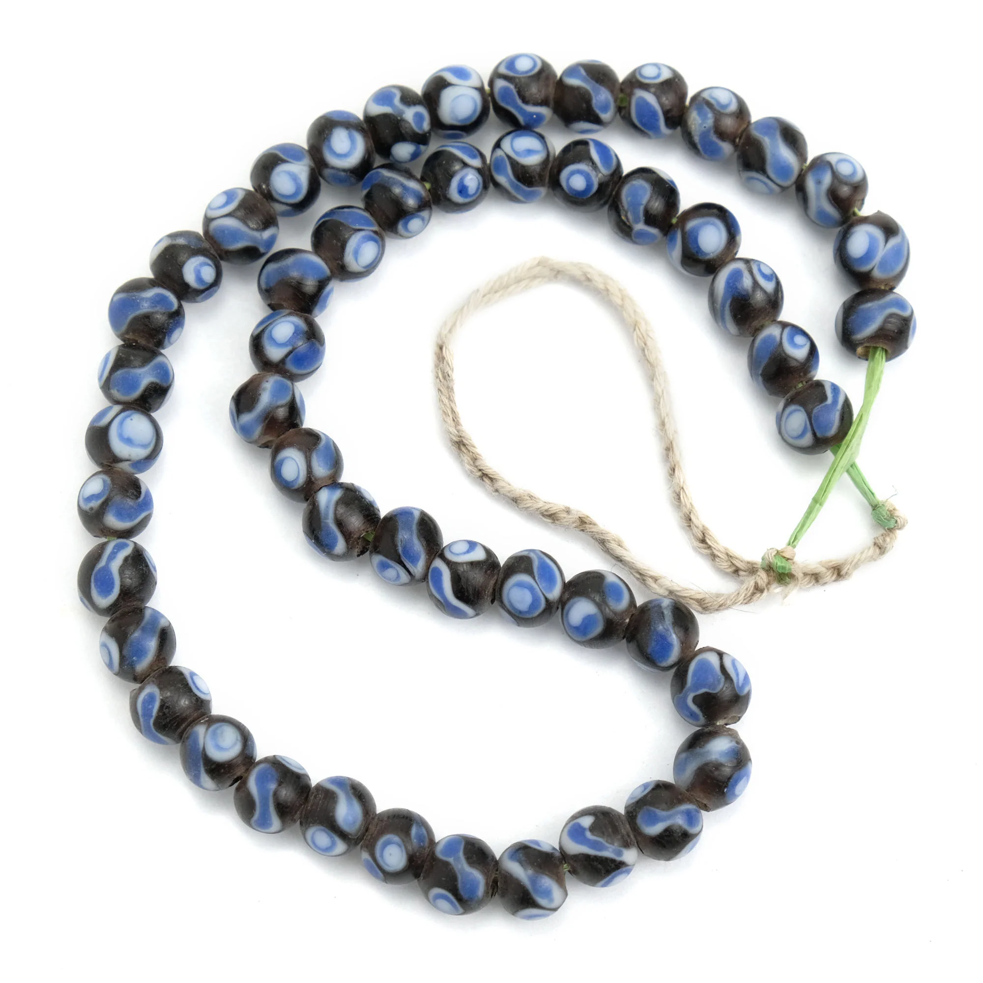Eye Beads Recycled Glass Strand #13 - Image 2