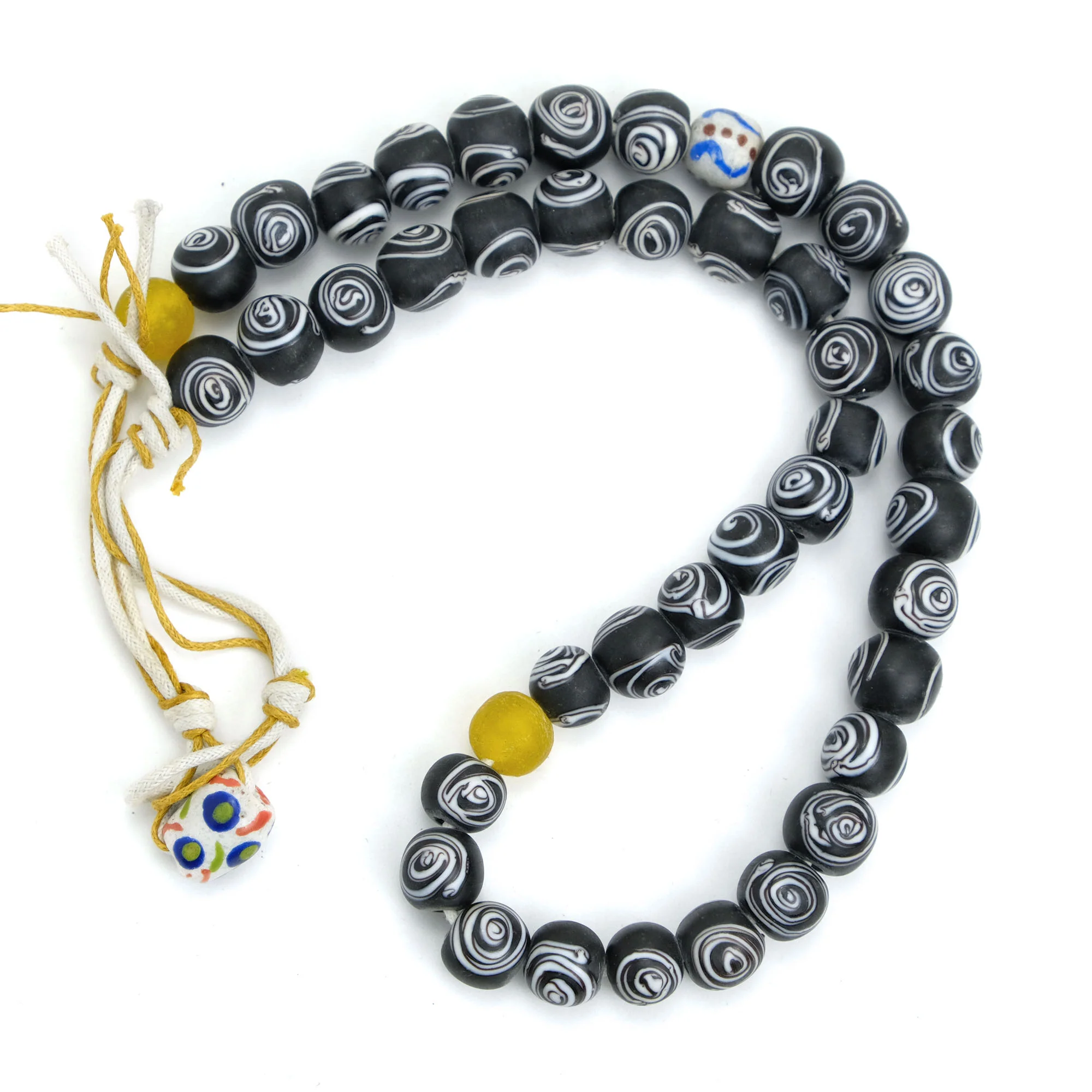 Eye Beads Recycled Glass Strand / Necklace #24 - Image 2