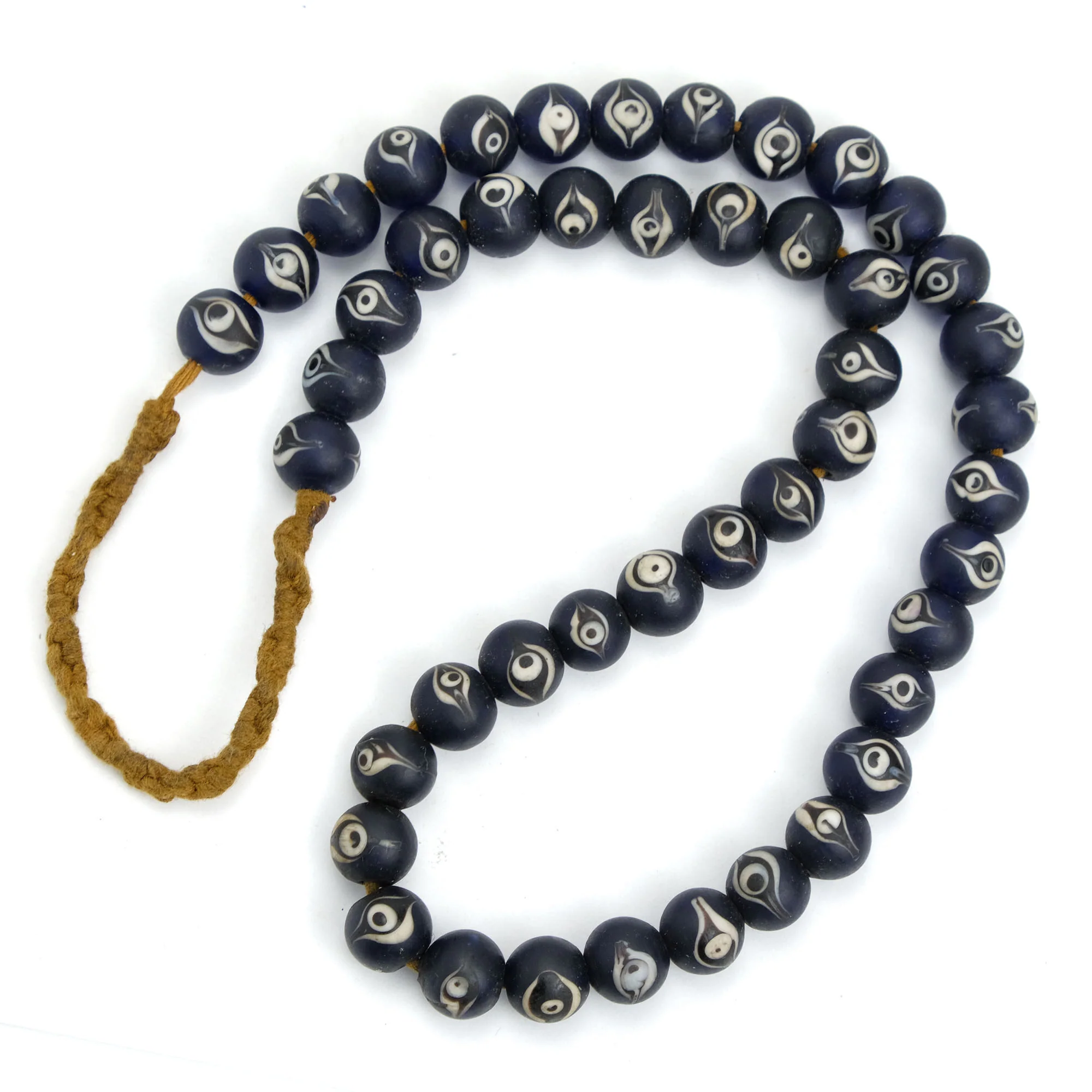 Eye Beads Recycled Glass Strand / Necklace #26 - Image 2