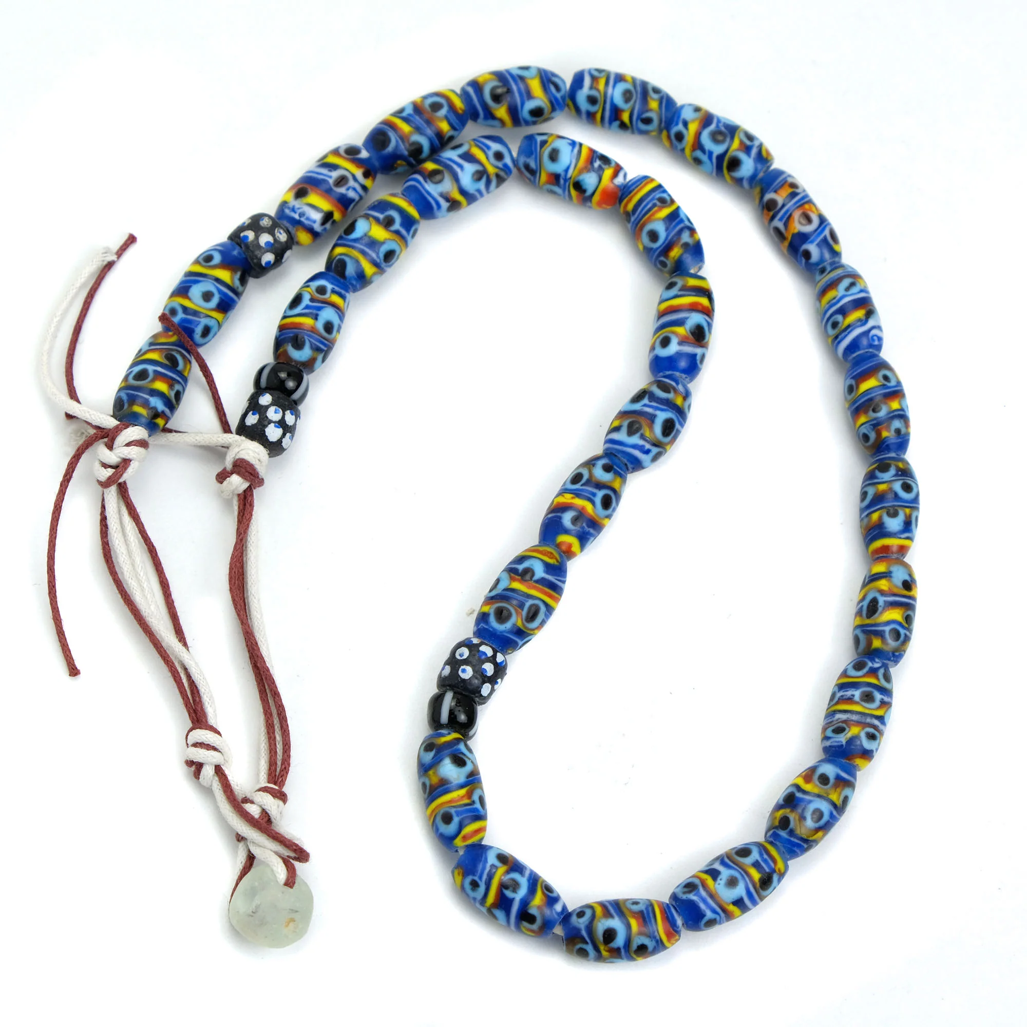 Eye Beads Recycled Glass Strand / Necklace #27 - Image 2