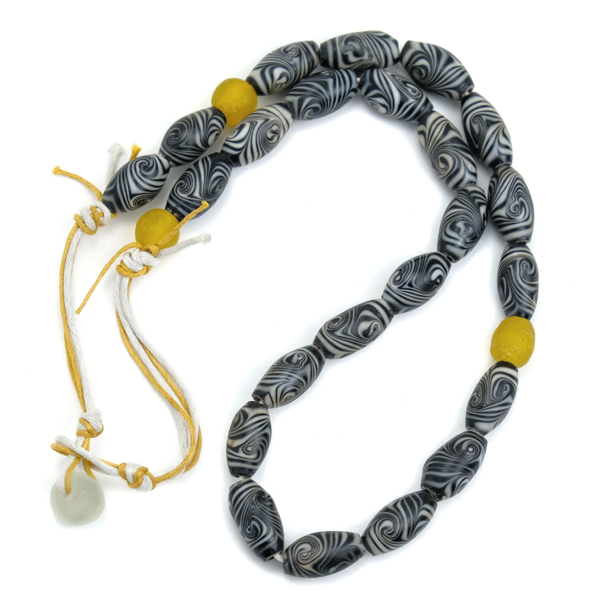 Eye Beads Recycled Glass Strand / Necklace #28 - Image 2