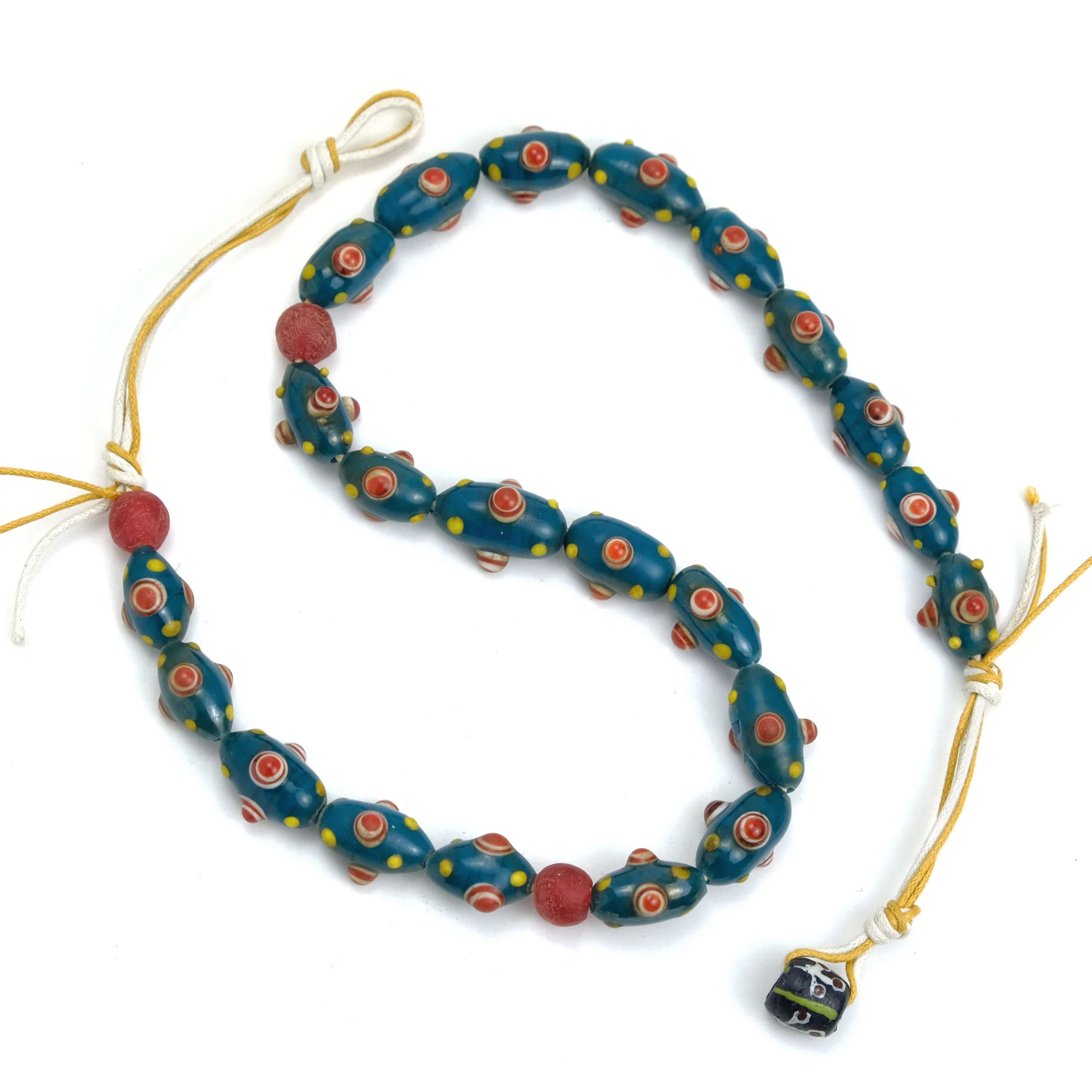 Eye Beads Recycled Glass Strand / Necklace #39 - Image 2