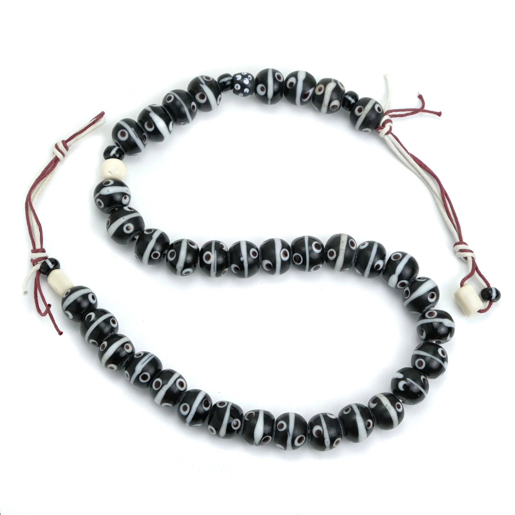 Eye Beads Recycled Glass Strand / Necklace #6 - Image 2