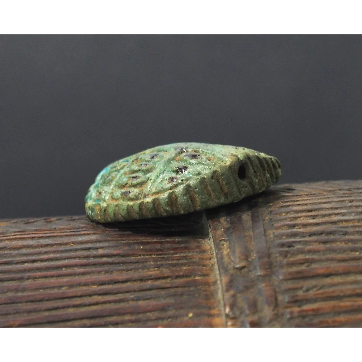 Egyptian Eye of Horus Faience Pendant - Image 3