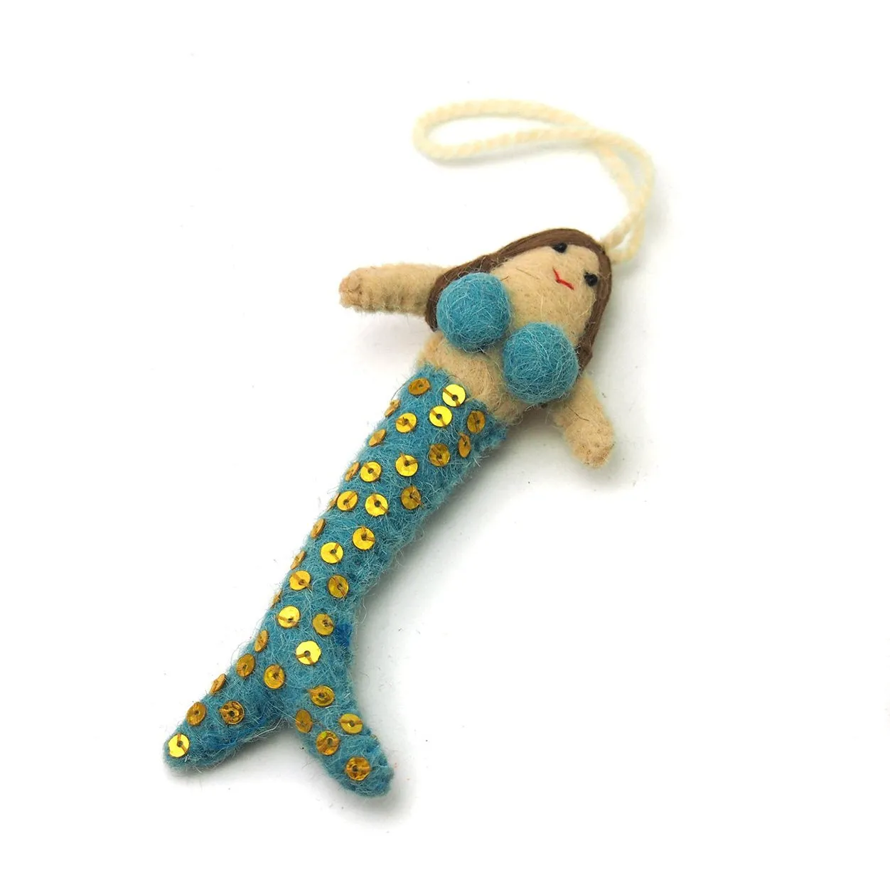 Fabric Mermaid Ornament - Image 3