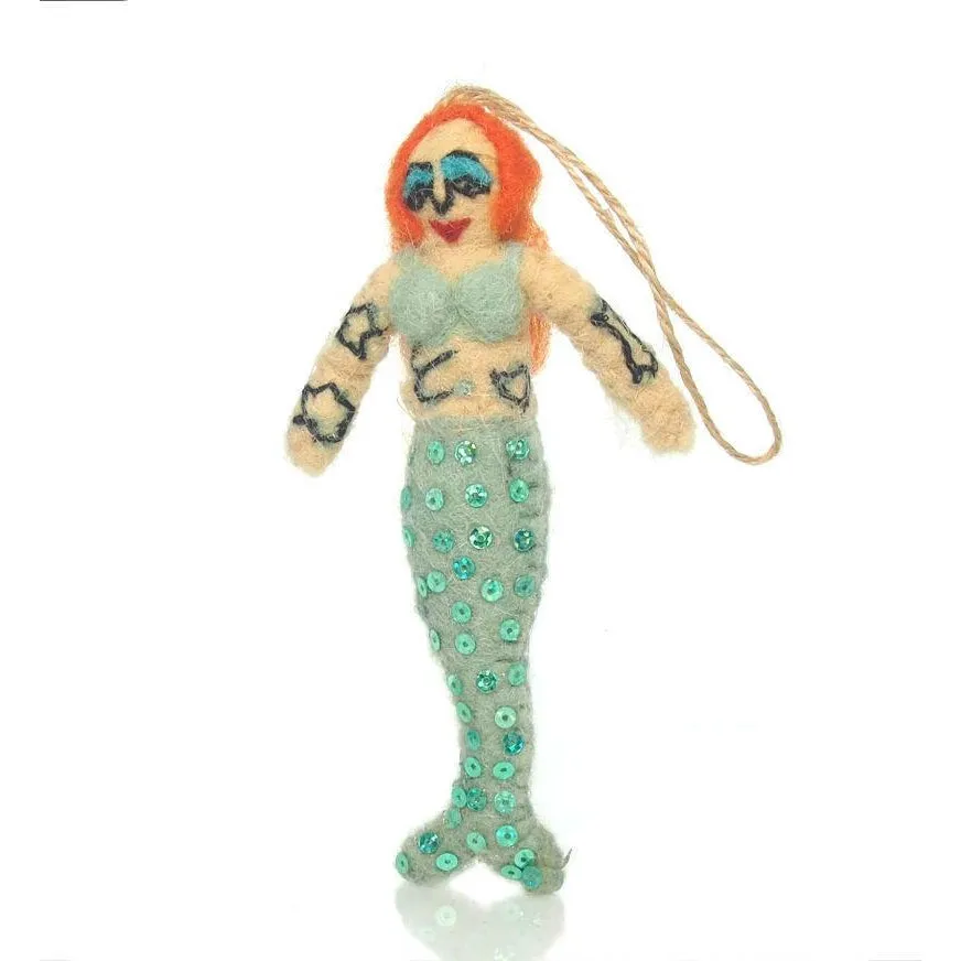Fabric Mermaid Ornament - Image 2