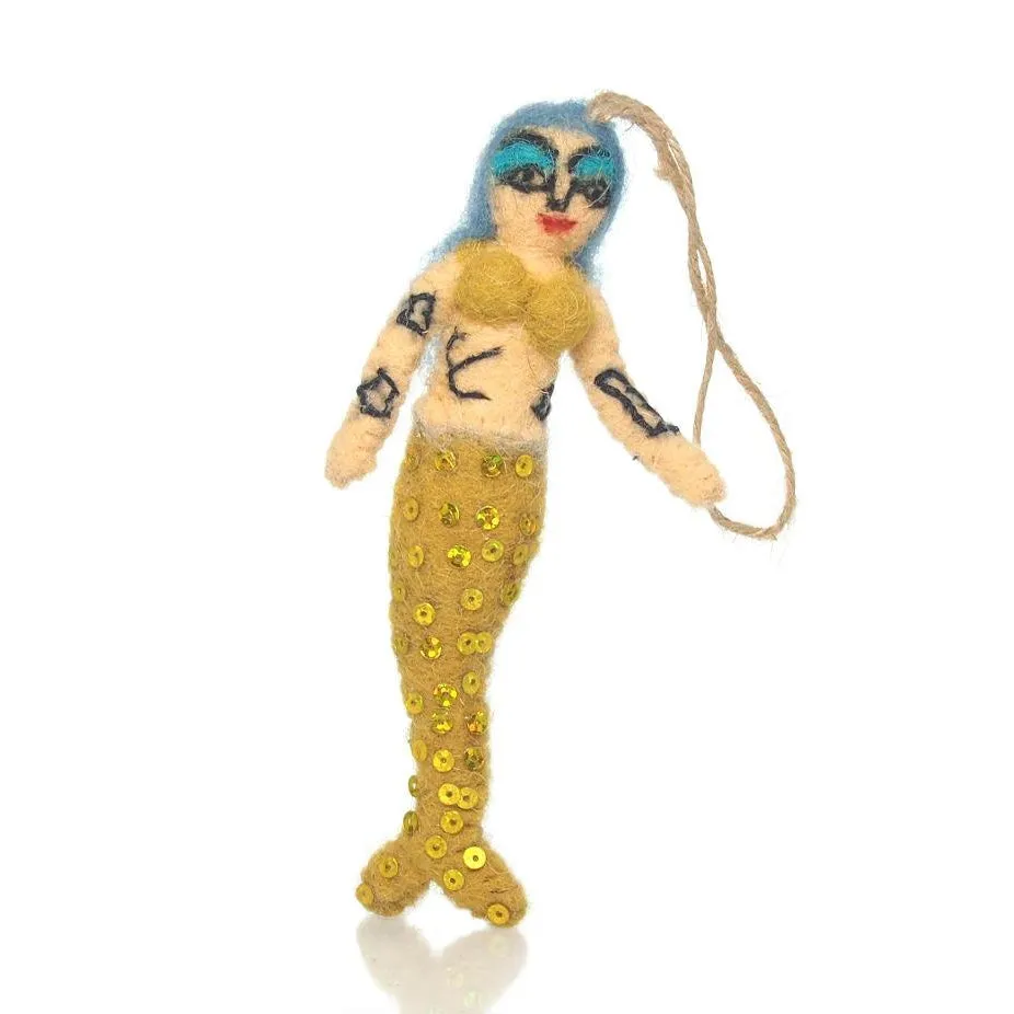 Fabric Mermaid Ornament - Image 3