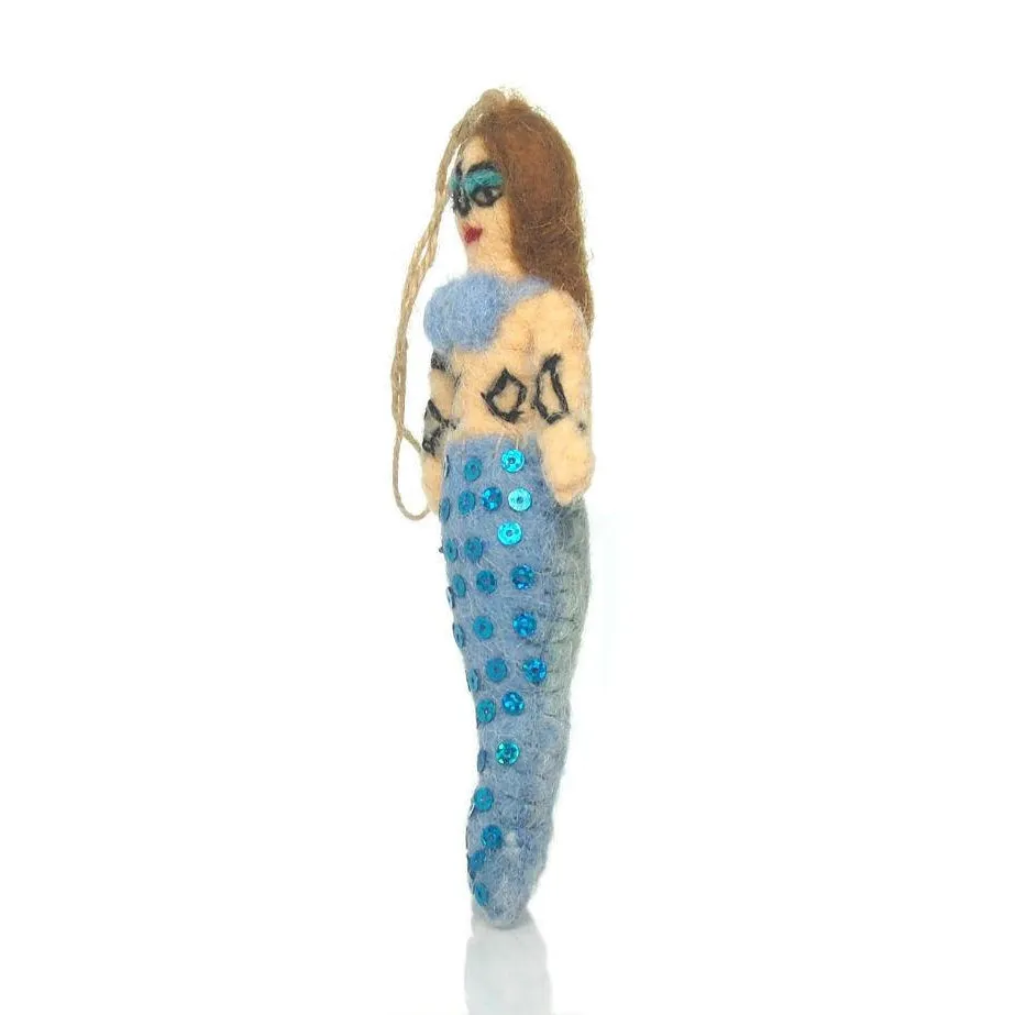 Fabric Mermaid Ornament - Image 5