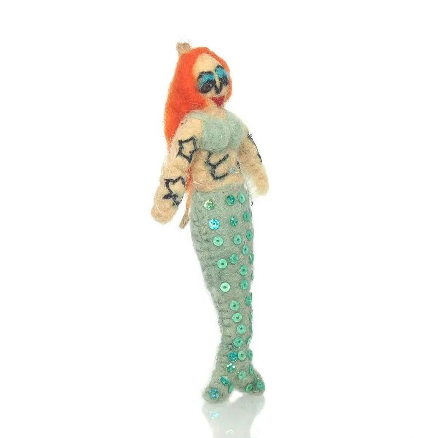 Fabric Mermaid Ornament - Image 7