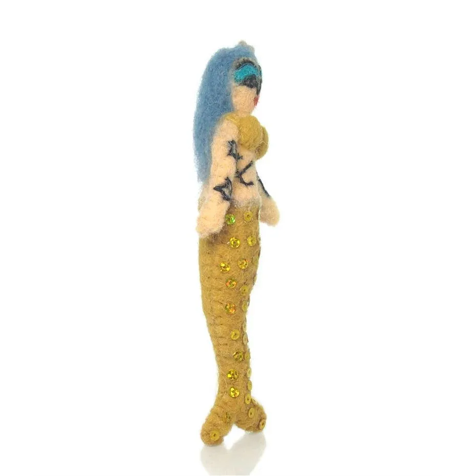 Fabric Mermaid Ornament - Image 9