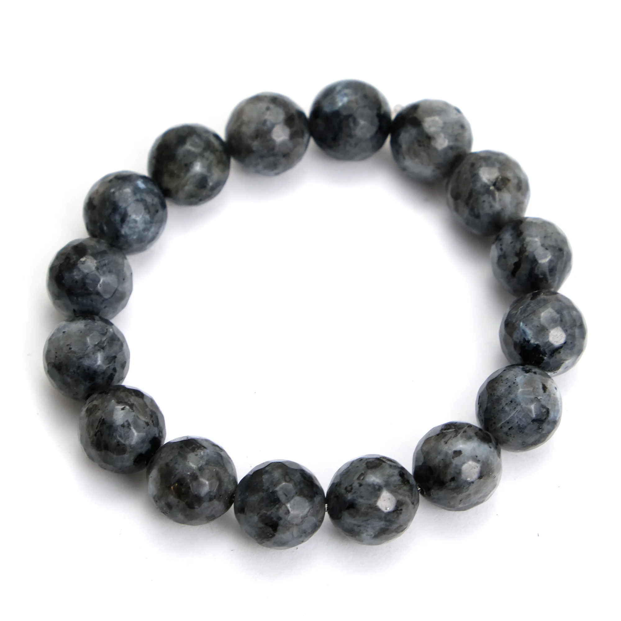 Faceted Black Labradorite Stretch Bracelet - Image 2