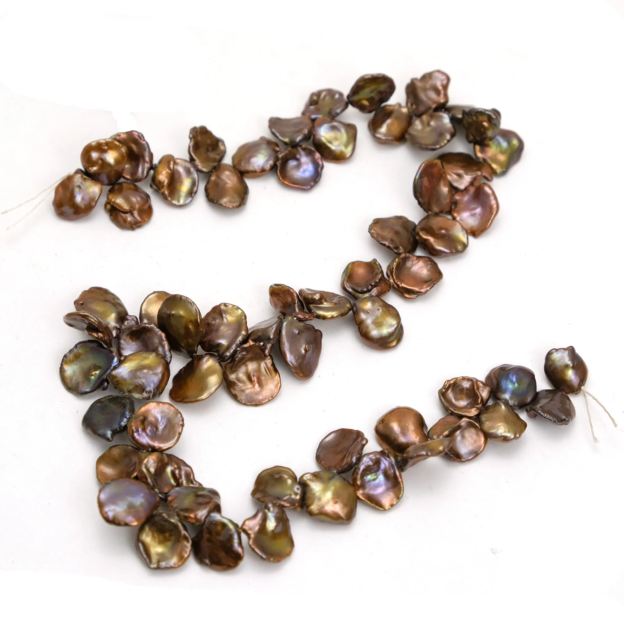 Fallen Autumn Leaves Fresh Water Pearl Strand #23 - Image 2