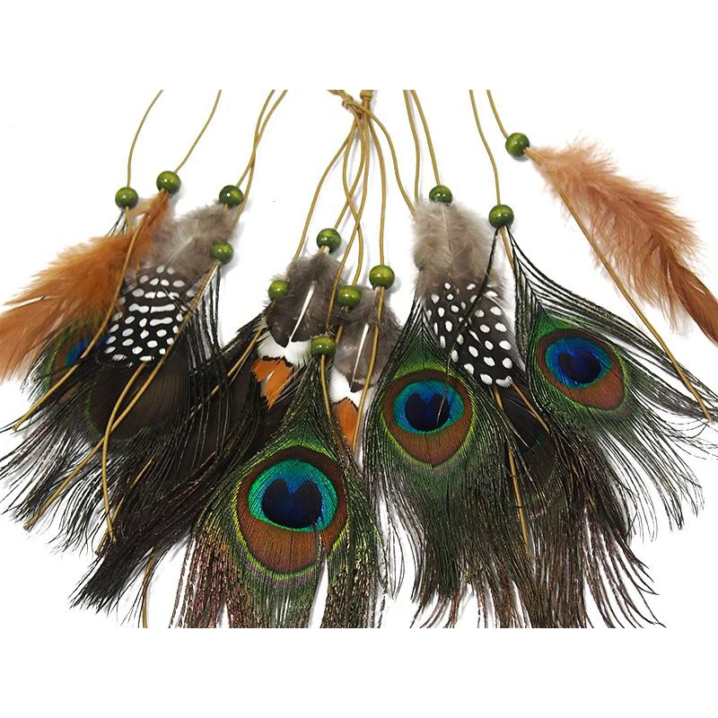 Feather Necklace With Braided Cord - Image 2