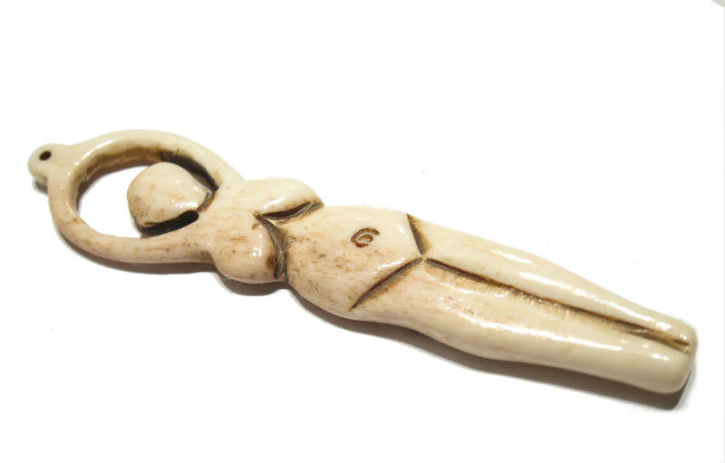 Female Fertility Goddess Bone Pendant 1 - Image 2
