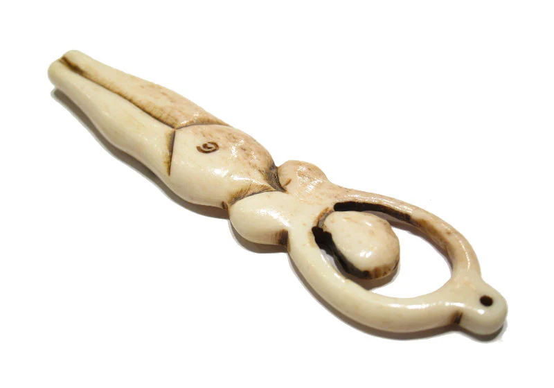 Female Fertility Goddess Bone Pendant 1 - Image 3