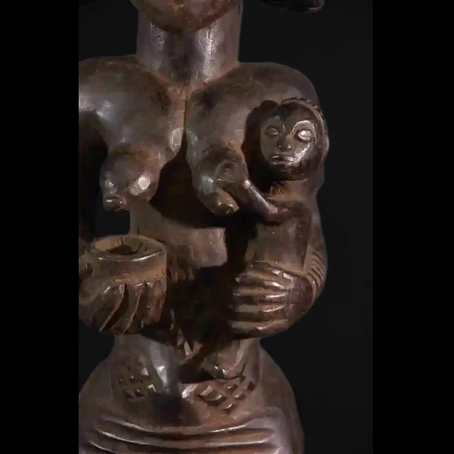 Luba/ Zela Female Maternity Figure, Democratic Republic of Congo  #19 - Image 12