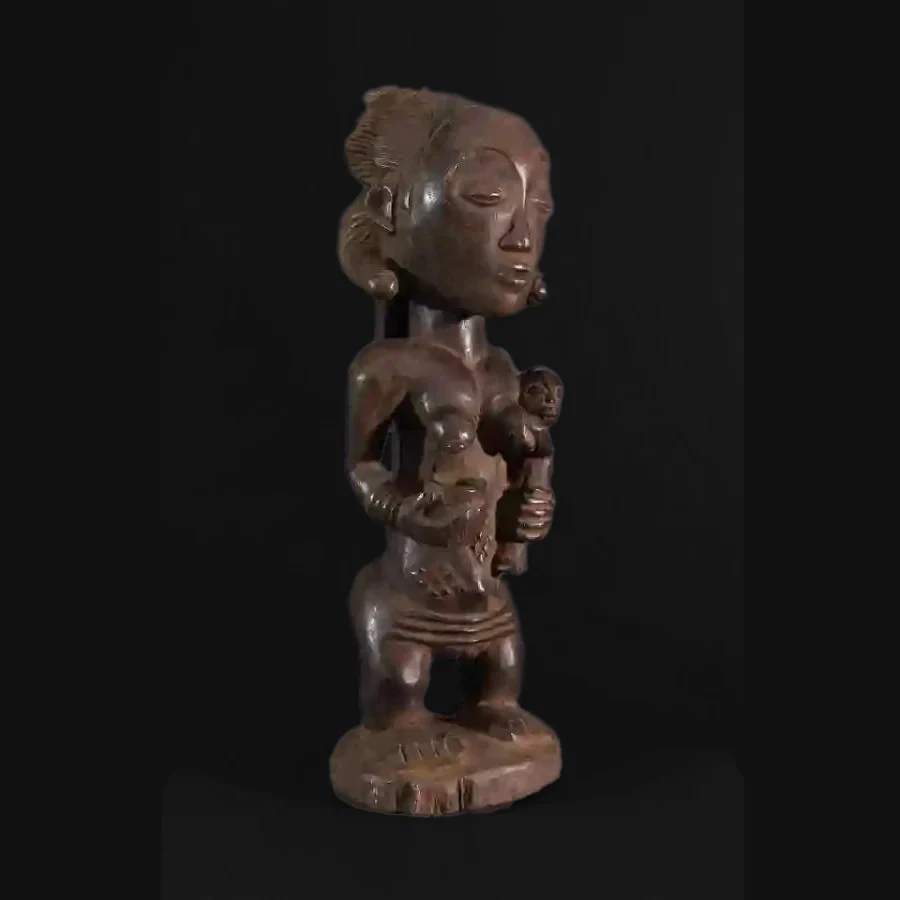 Luba/ Zela Female Maternity Figure, Democratic Republic of Congo  #19 - Image 2