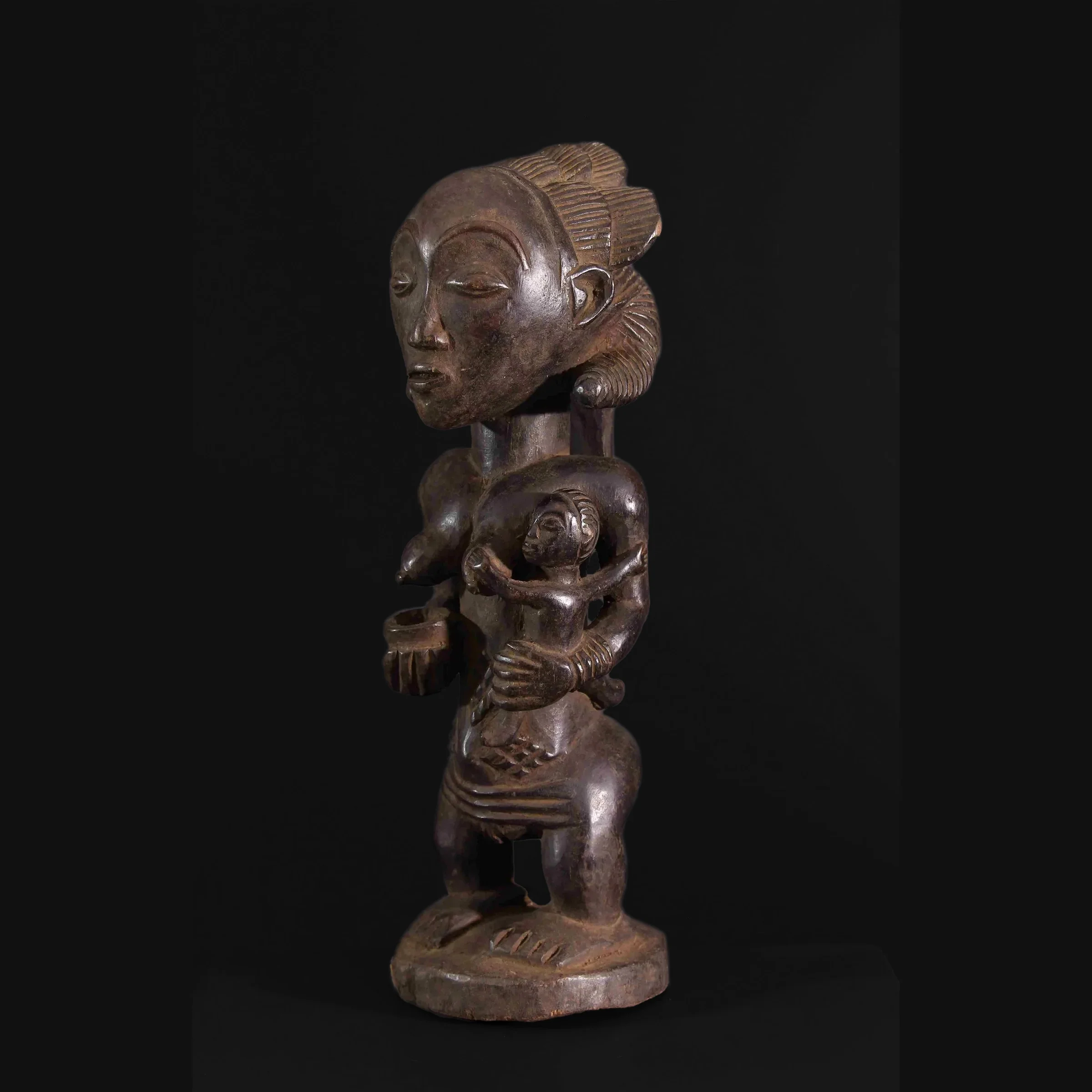 Luba/ Zela Female Maternity Figure, Democratic Republic of Congo  #19 - Image 3
